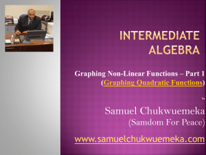 Graphing Quadratic Functions - Samuel Chukwuemeka Tutorials