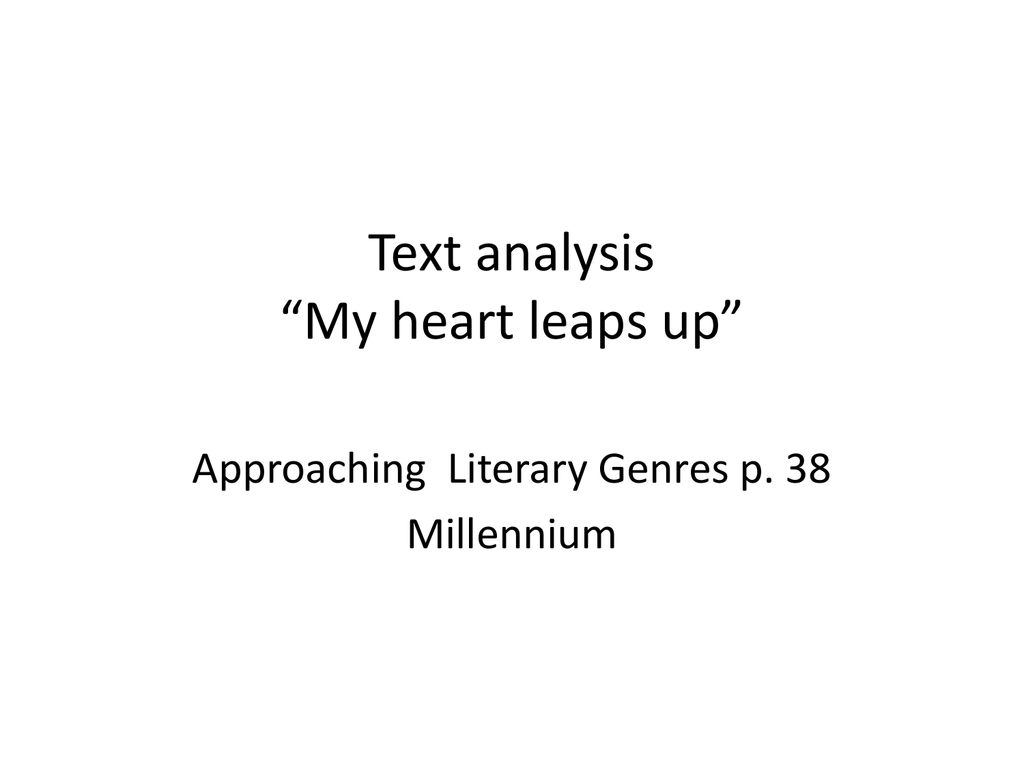 my heart leaps up analysis essays