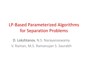 LP-Based Parameterized Algorithms for Separation