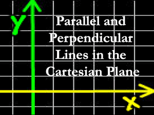 Parallel and Perpendicular Lines in the Cartesian Plane