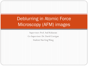 Deblurring in AFM images