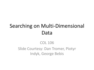 Multi-Dimensional Data Searching