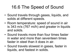 16.6 The Speed of Sound - Physics-YISS