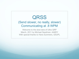 QRSS Communicating at .8 WPM