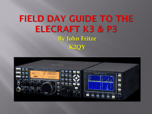 FIELD DAY GUIDE TO THE ELECRAFT K3 & P3