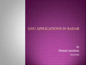 GNU APPLICATIONS IN RADAR