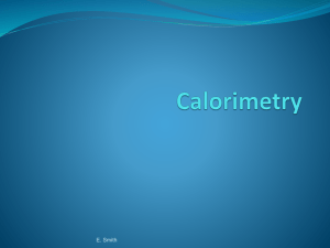 Calorimetry Notes