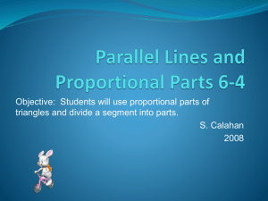 Parallel Lines and Proportional Parts 6-4