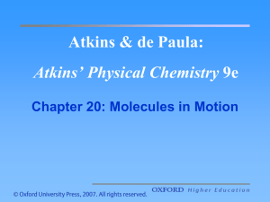 Chapter 20: Molecules in Motion 20.1(a)