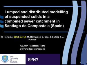Lumped and distributed modelling of suspended solids in a