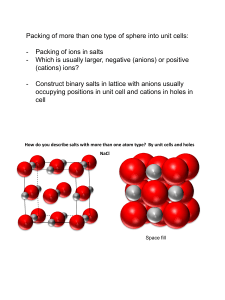 Unit Cells and Holes