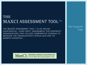 MaxCI Assessment Tool