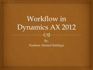 Presentation – Workflow in Dynamics AX