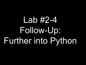 Further into Python: Random Numbers