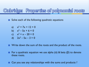 Polynomial Playtime