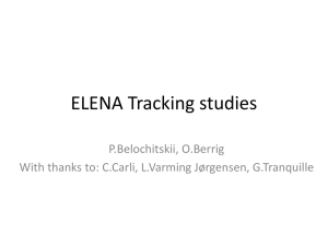 ELENA Tracking studies