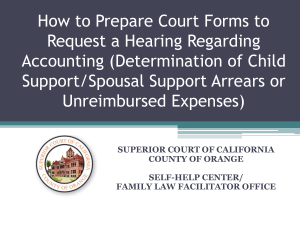 How to Prepare Court Forms to Request a Hearing Regarding
