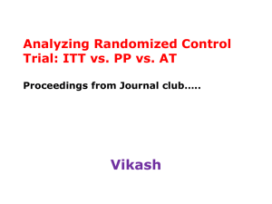 Analyzing Randomized Control Trial: ITT vs. PP vs. AT Proceedings