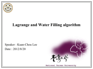 Lagrange and Water Filling Algorithm(1/4)