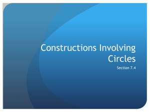 Constructions Involving Circles