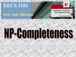 NP-completeness - Department of Electrical Engineering