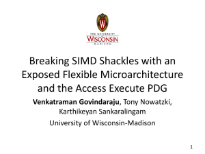 Breaking SIMD Shackles with an Exposed Flexible Microarchitecture