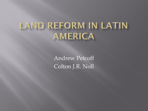 Land Reform in Latin Reform