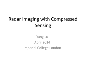 Radar Imaging with Compressed Sensing