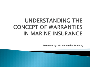 understanding the concept of warranties in marine insurance