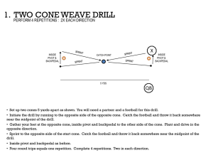1. Two Cone Weave Drill