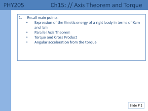 Parallel Axis Theorem and Torque
