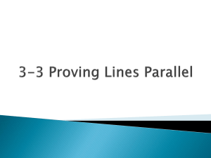 3-3 Proving Lines Parallel