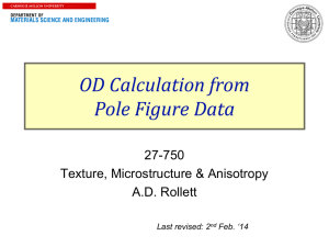 Lecture on OD Calculation from Pole Figure Data