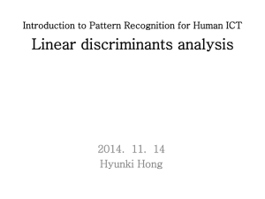 Linear discriminants analysis
