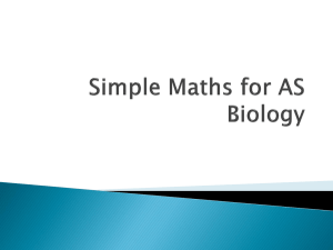 Maths for AS Biology File