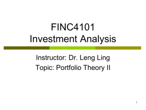 Portfolio Theory II