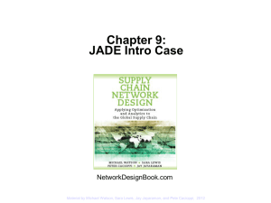 JADE Intro Case PowerPoint - Supply Chain Network Design