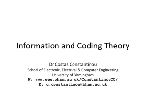 Information and Coding Theory lecture slides