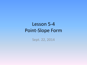 Lesson 5-4 Point