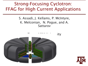 Strong-Focusing Cyclotron - FFAG`13