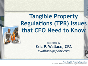 Tangible Property Regulations