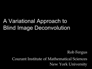 A Variational Approach to Blind Image Deconvolution