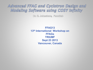 Advanced FFAG and Cyclotron Design and - FFAG`13