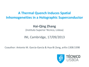 A Thermal Quench Induces Spatial Inhomogeneities in a