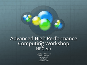 hpc201-2014-10-15 - Advanced Research Computing at UM