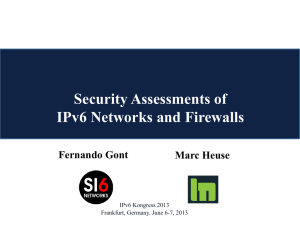 IPv6 Security and Firewalls