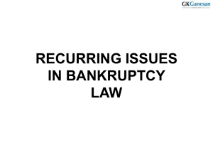BANKRUPTCY: LITIGATION, DOCUMENTATION