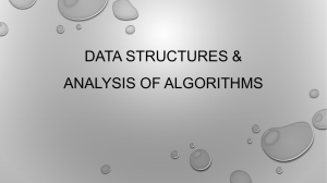 Data structures & ANALYSIS OF ALGORITHMS