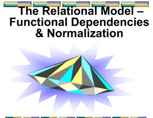 Relational Model - Department of Information Systems • NJIT