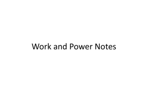 Work and Power Notes F10